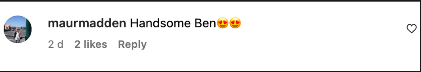 A fan comments on Ben Affleck and Violet Affleck's rare appearance | Source: instagram.com/elderordonez1