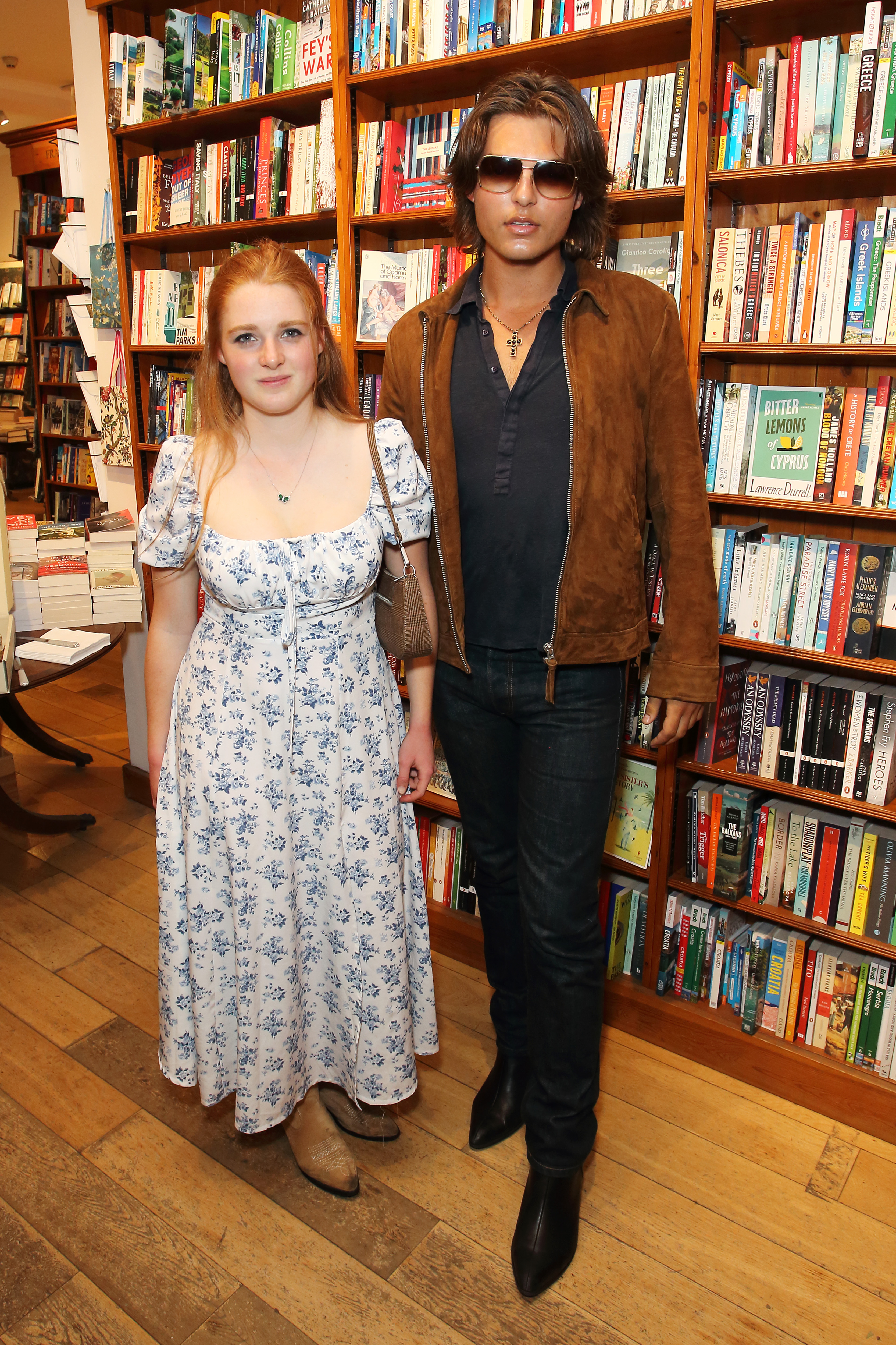 Millie Griffiths and Damian Hurley during the launch of new novel "The Quickening" by Talulah Riley at Daunt Books on June 22, 2022, in London, England. | Source: Getty Images