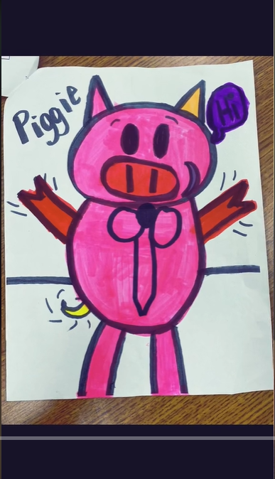 Sierra Carter's 11-year-old daughter's drawing, from a video dated January 18, 2023 | Source: tiktok.com/@sierraleann30