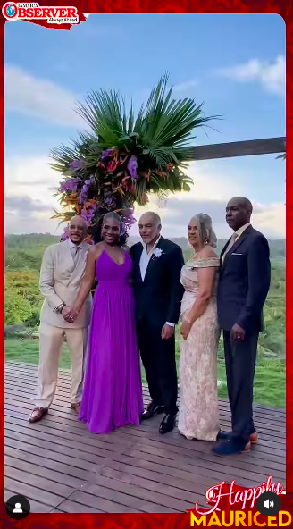 Sheryl Lee Ralph and Eric Maurice posing with other guests at Etienne Maurice and Stephanie Wash's wedding, posted on July 13, 2024 | Source: Instagram/jamaicaobserver