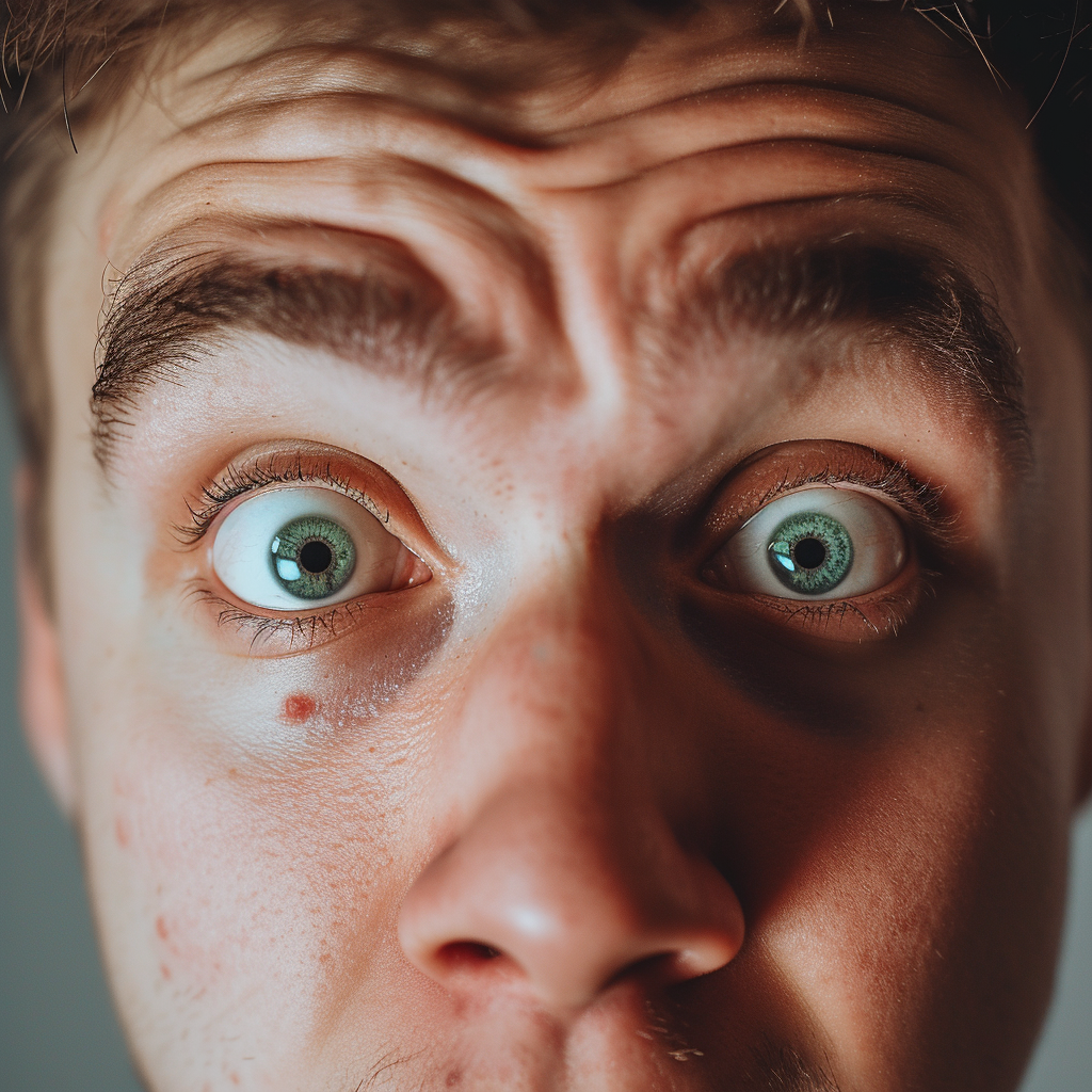 A close-up of a shocked man | Source: Midjourney