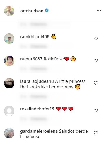 Fans' comments on a picture posted by Kate Hudson | Photo: Instagram/katehudson