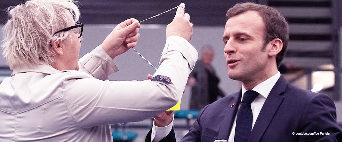 Emmanuel Macron : une femme a tenté de lui passer un gilet jaune