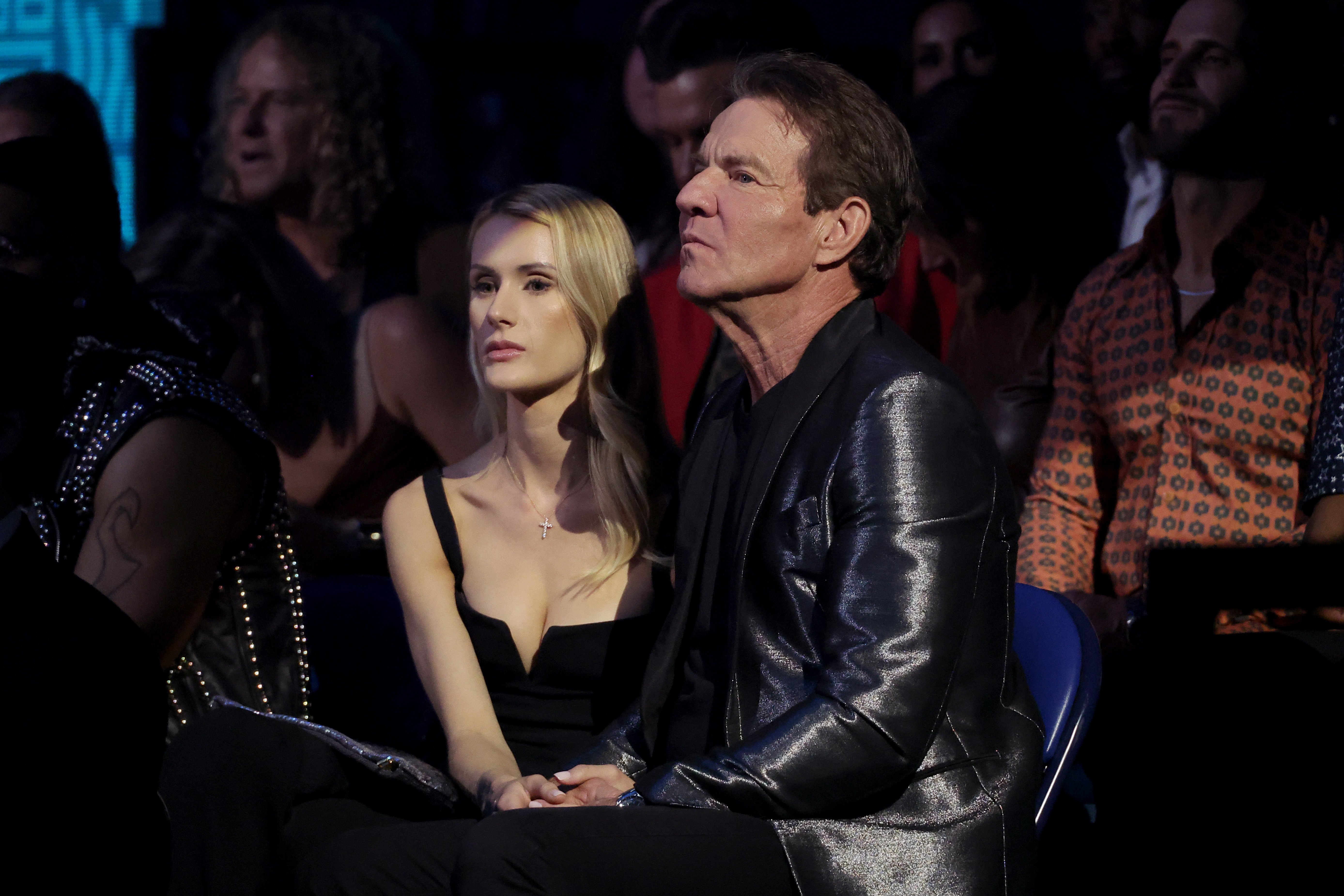 Laura Savoie and Dennis Quaid attend the 2022 CMT Music Awards at Nashville Municipal Auditorium on April 11, 2022 in Nashville, Tennessee | Source: Getty Images
