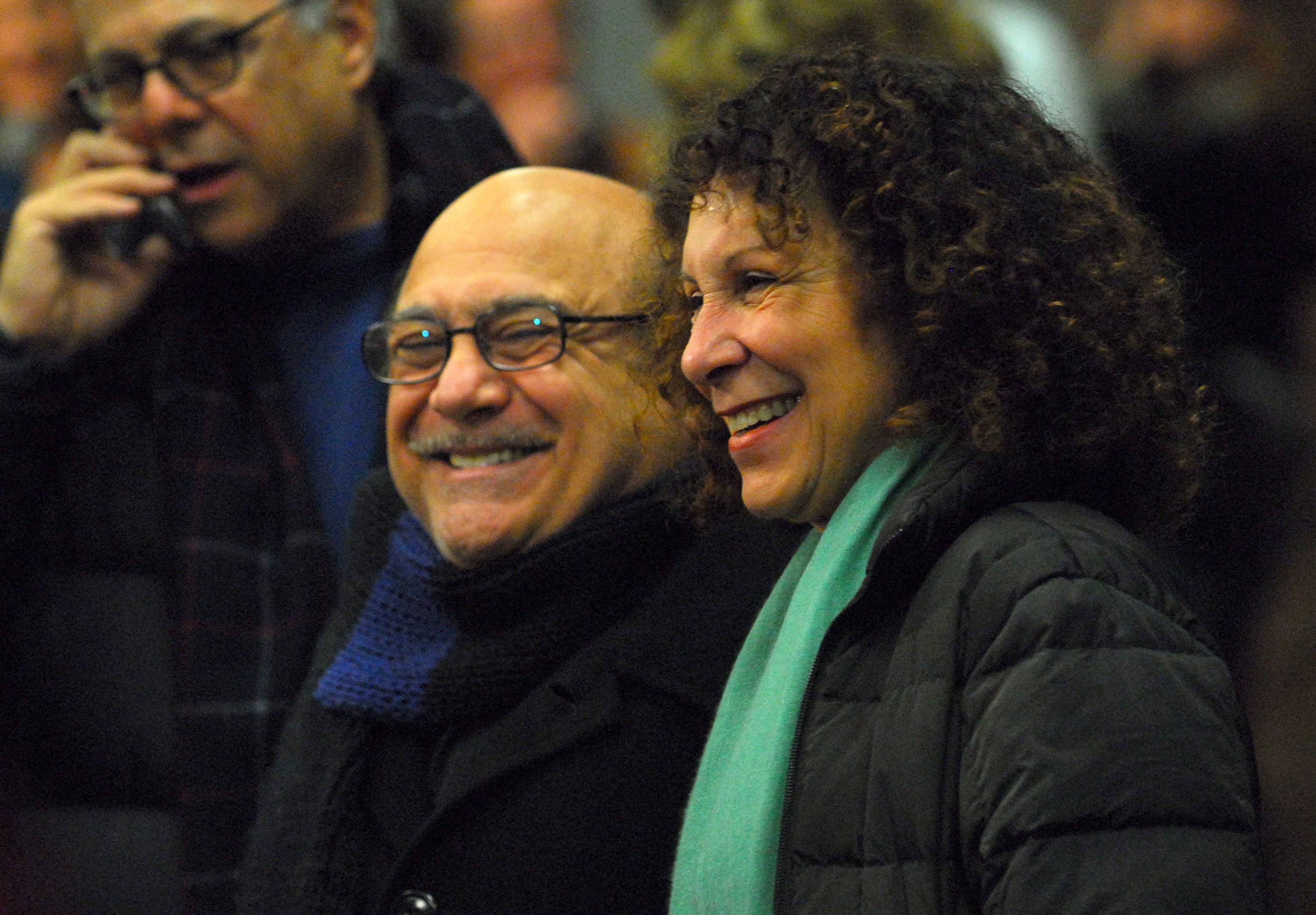 Danny DeVito and Rhea Perlman during 2007 Sundance Film Festival - "The Good Night" premiere at Eccles in Park City, Utah. Photo: Getty Images
