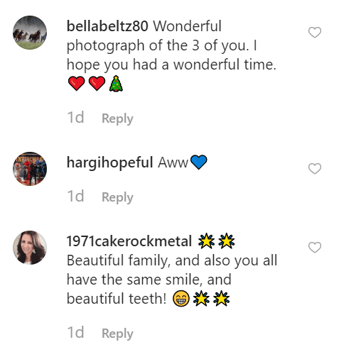 Fan comments on Melissa's post | Instagram: @melissaellengilbertbusfield