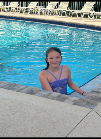 Jordan Roe in a swimming pool, dated June 24, 2025 | Source: Gofundme