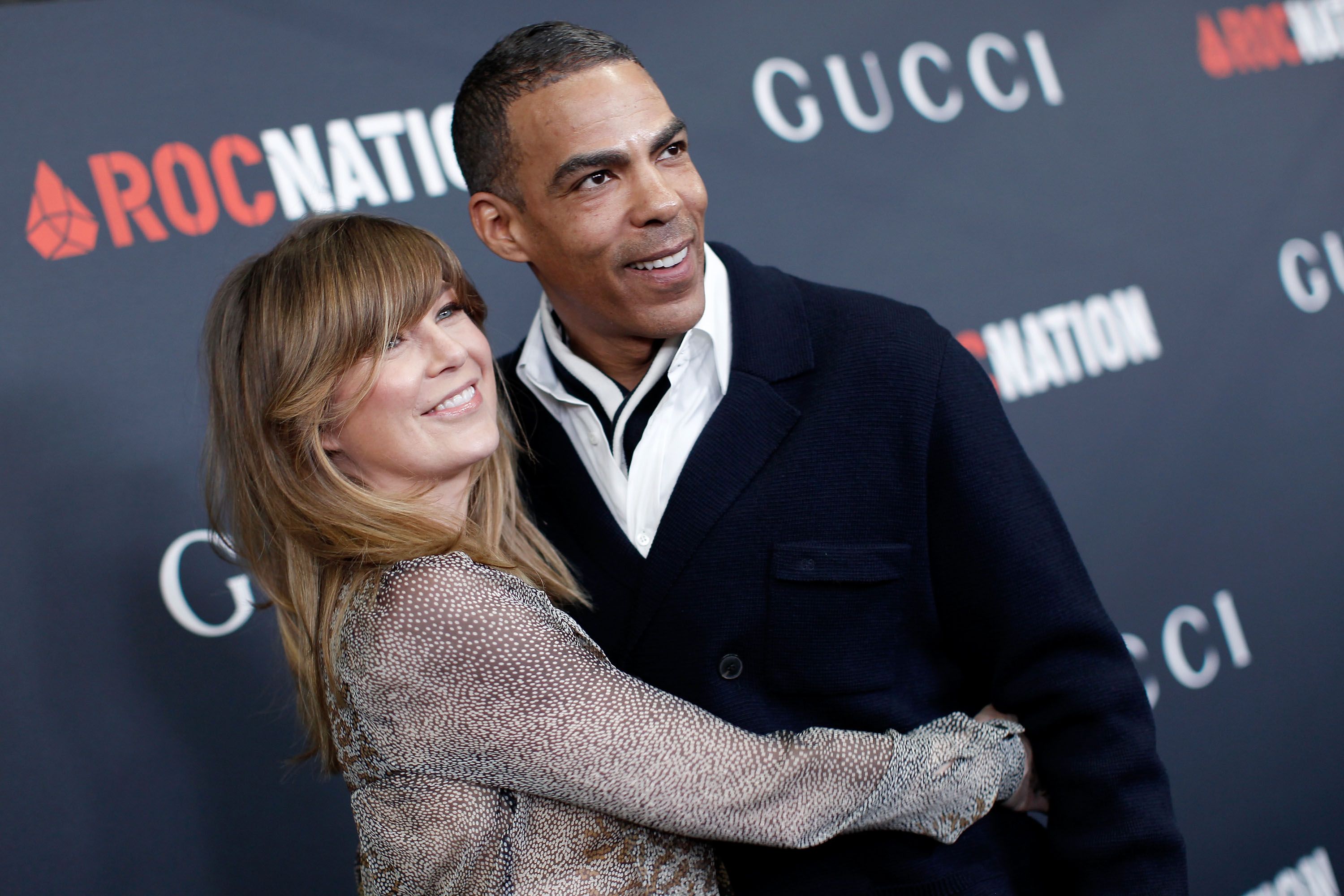 Ellen Pompeo and Chris Ivery at the Gucci and RocNation Pre-Grammy brunch on February 12, 2011, in West Hollywood, California | Photo: Christopher Polk/Getty Images