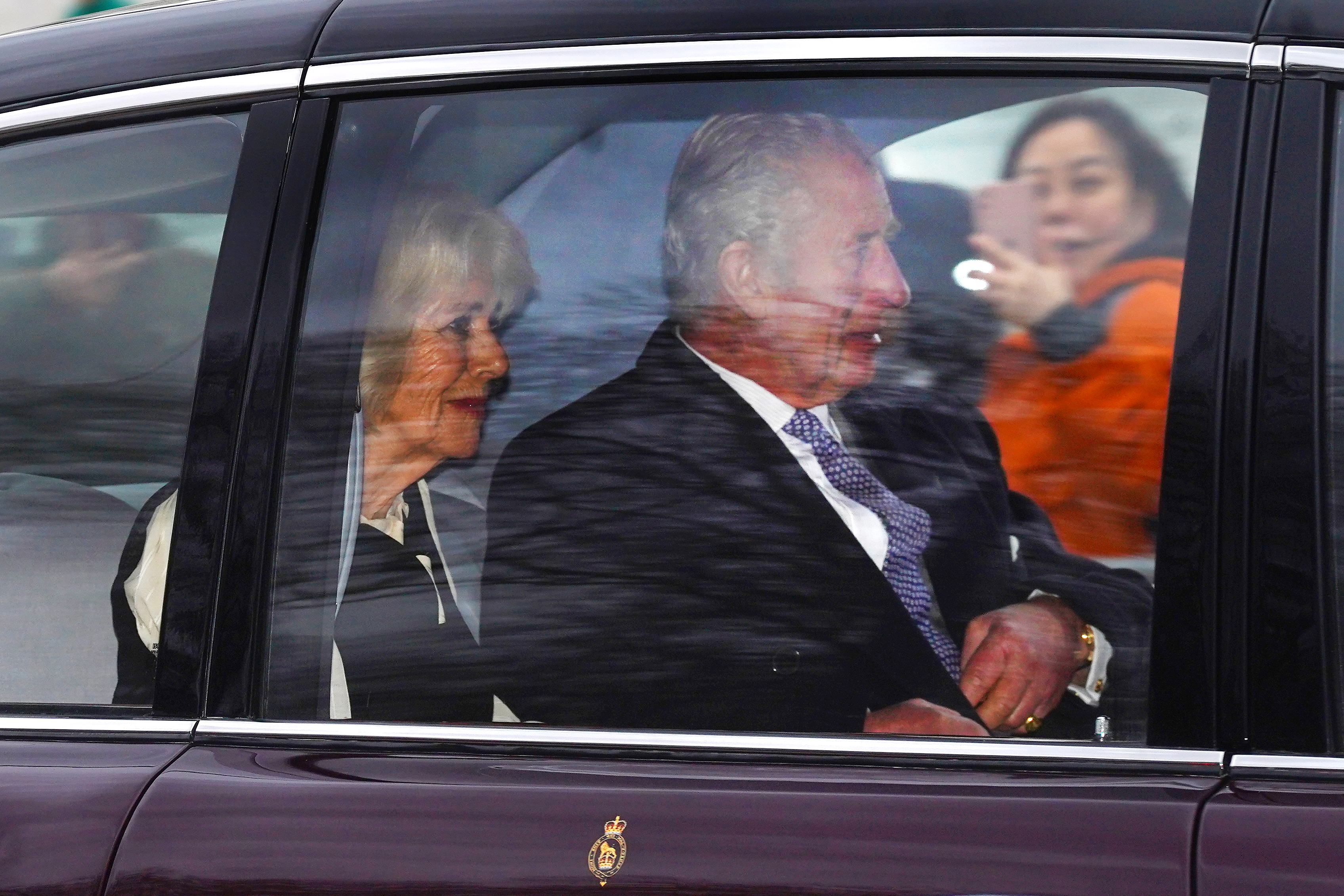 King Charles III and Queen Camilla leaving Clarence House on February 6, 2024 | Source: Getty Images