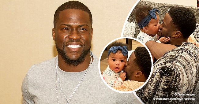 Kevin Hart Melts Hearts Kissing His Youngest Look-Alike Daughter Kaori ...