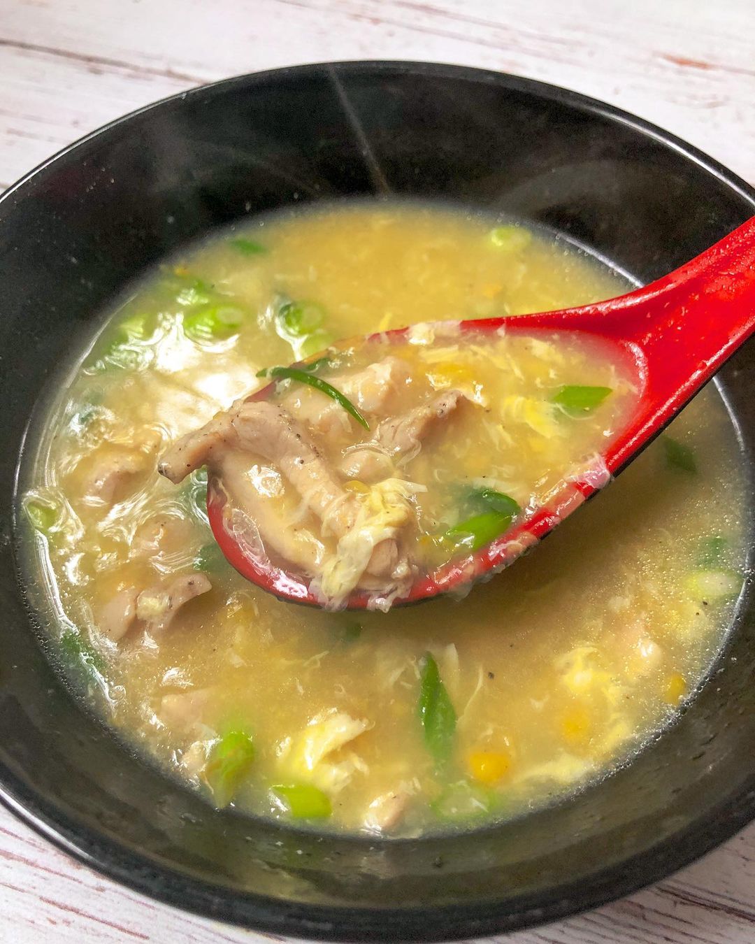 Pot of egg drop soup | Source: Instagram