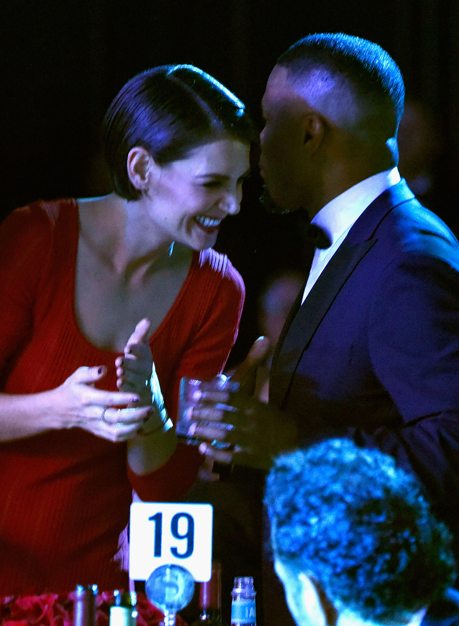 Katie Holmes and Jamie Foxx at the Clive Davis and Recording Academy Pre-GRAMMY Gala in January 2018 | Source: Getty Images