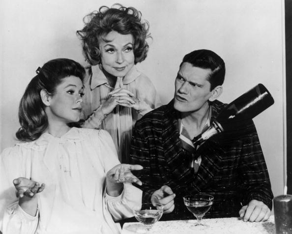 Elizabeth Montgomery, Agnes Moorhead, and Dick York from the “Bewitched” cast on October 26, 1966. | Source: Getty Images.