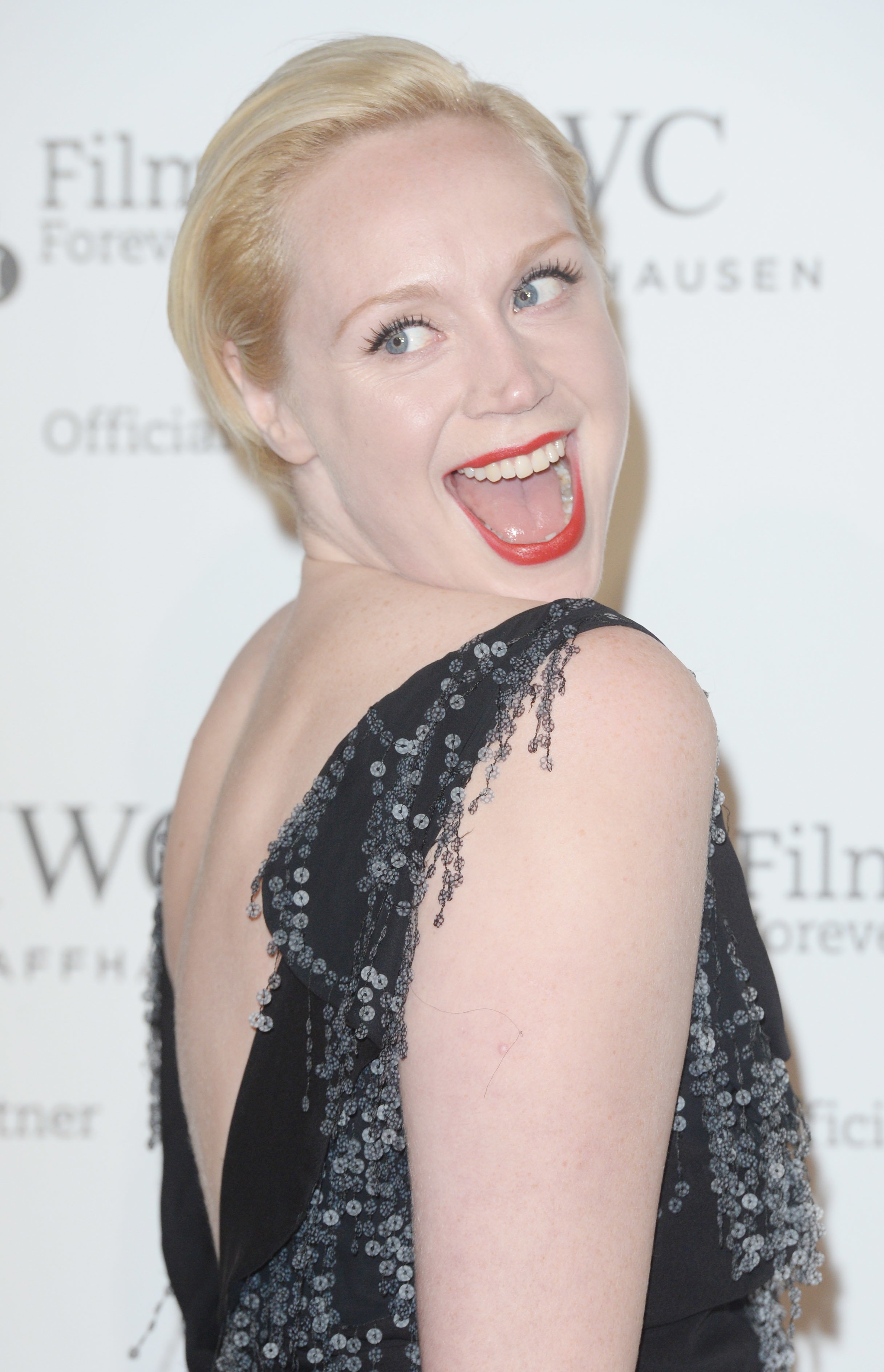 Gwendoline Christie poses at the "IWC Gala" in London | Source: Getty Images