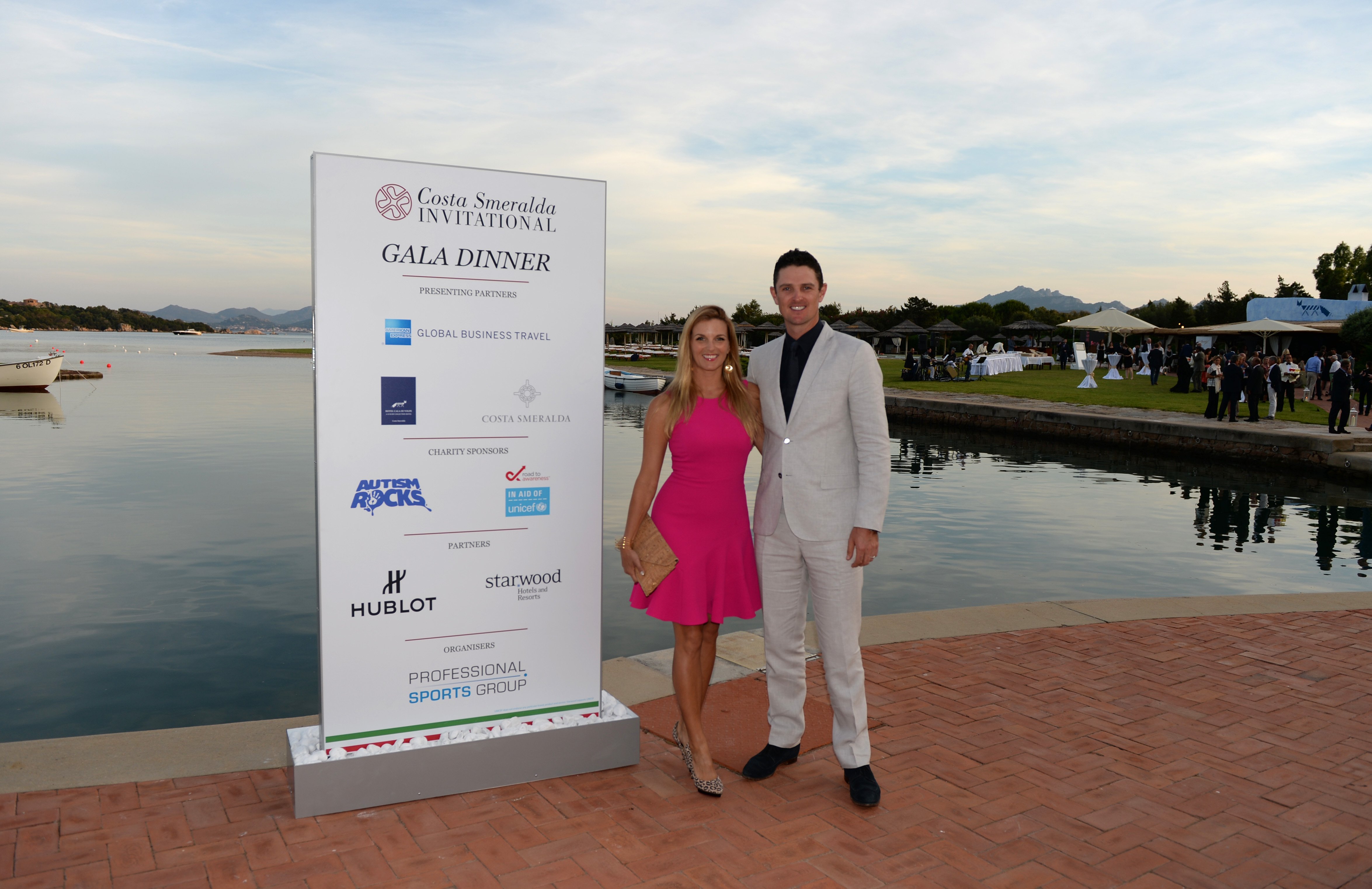 Justin and Kate Rose at the Gala Dinner following The Costa Smeralda Invitational Golf Tournament at Pevero Golf Club, Costa Smeralda on June 27, 2015, in Olbia, Italy | Source: Getty Images