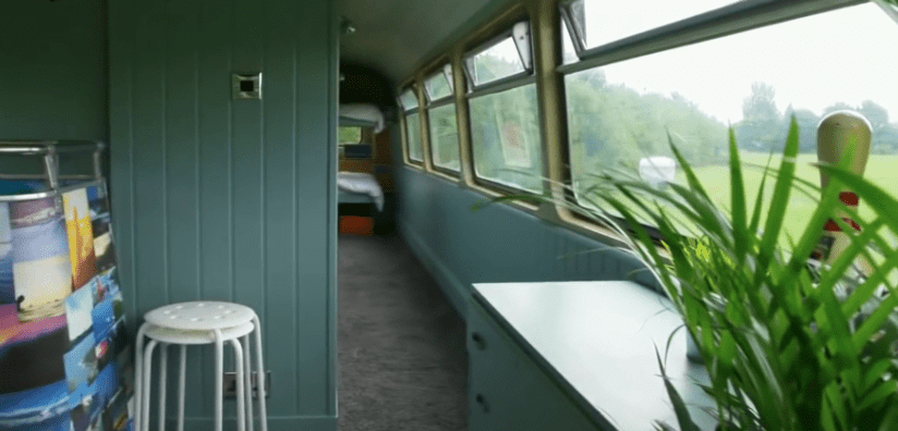 Stylish finishes inside the renovated bus | Source: air.tv/NationalEXPLORE CHANNEL