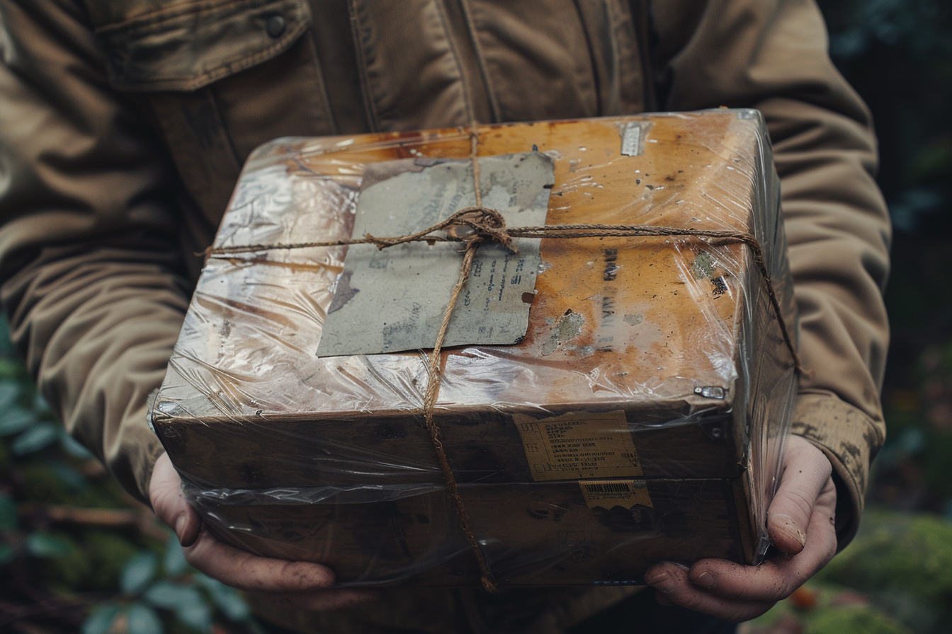 A man holding a parcel | Source: Midjourney