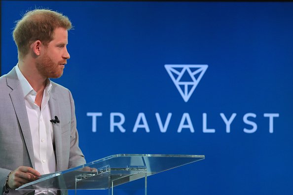 The Duke of Sussex speaking at the A'DAM Tower in Amsterdam during the launch of a new travel industry partnership | Photo: Getty Images