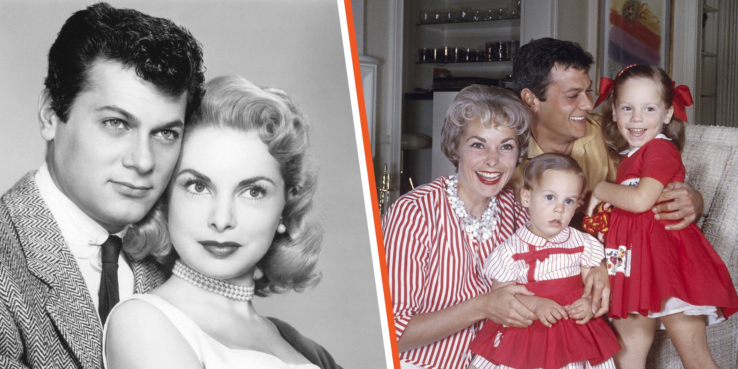 Tony Curtis and Janet Leigh | Tony Curtis and Janet Leigh with their kids | Source: Getty Images