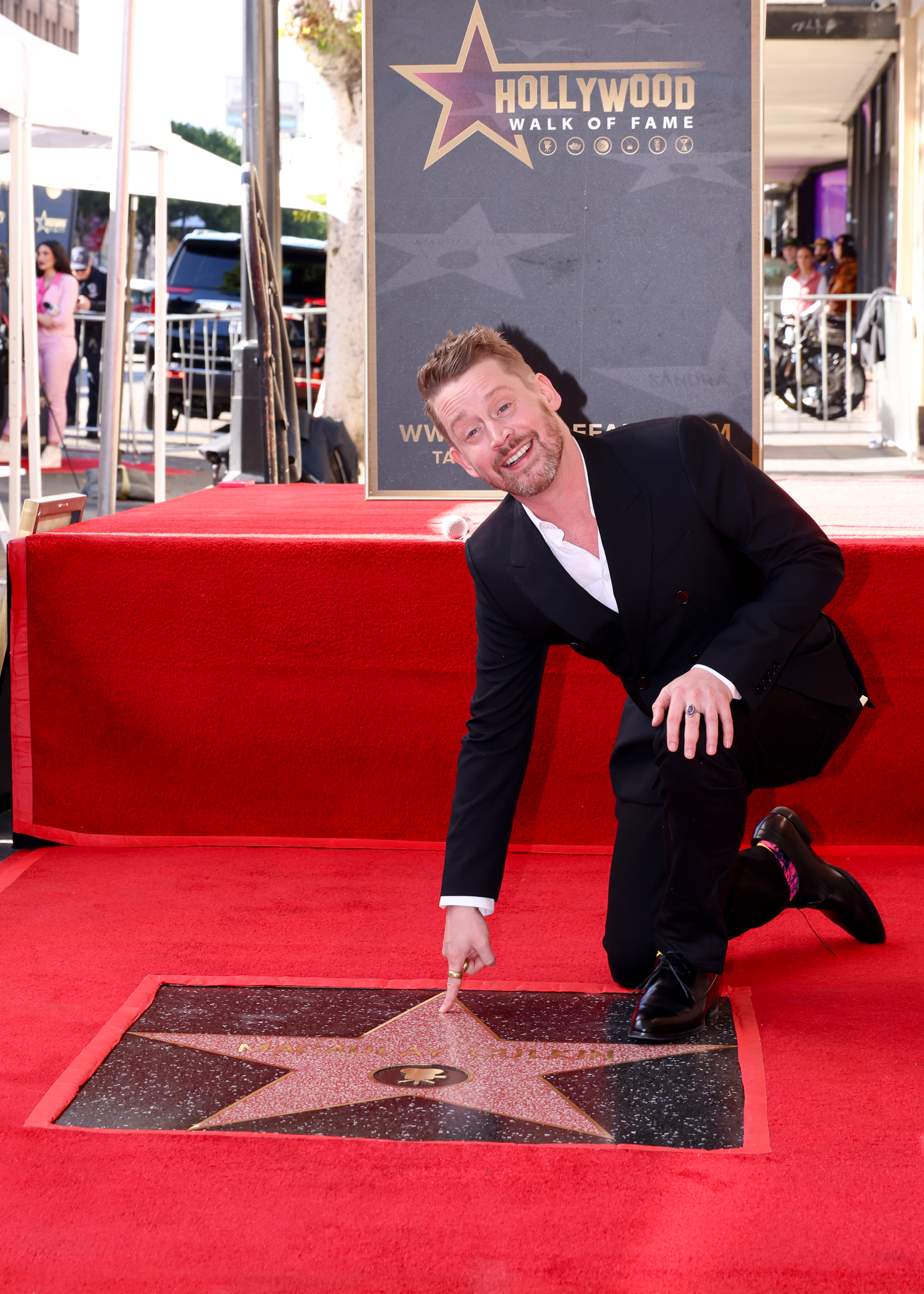 Macaulay Culkin on the Hollywood Walk of Fame, 2023. | Source: Getty Images