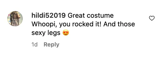 User comment on Whoopi Goldberg's appearance as Barbie, dated November 1, 2023 | Source: instagram.com/theviewabc