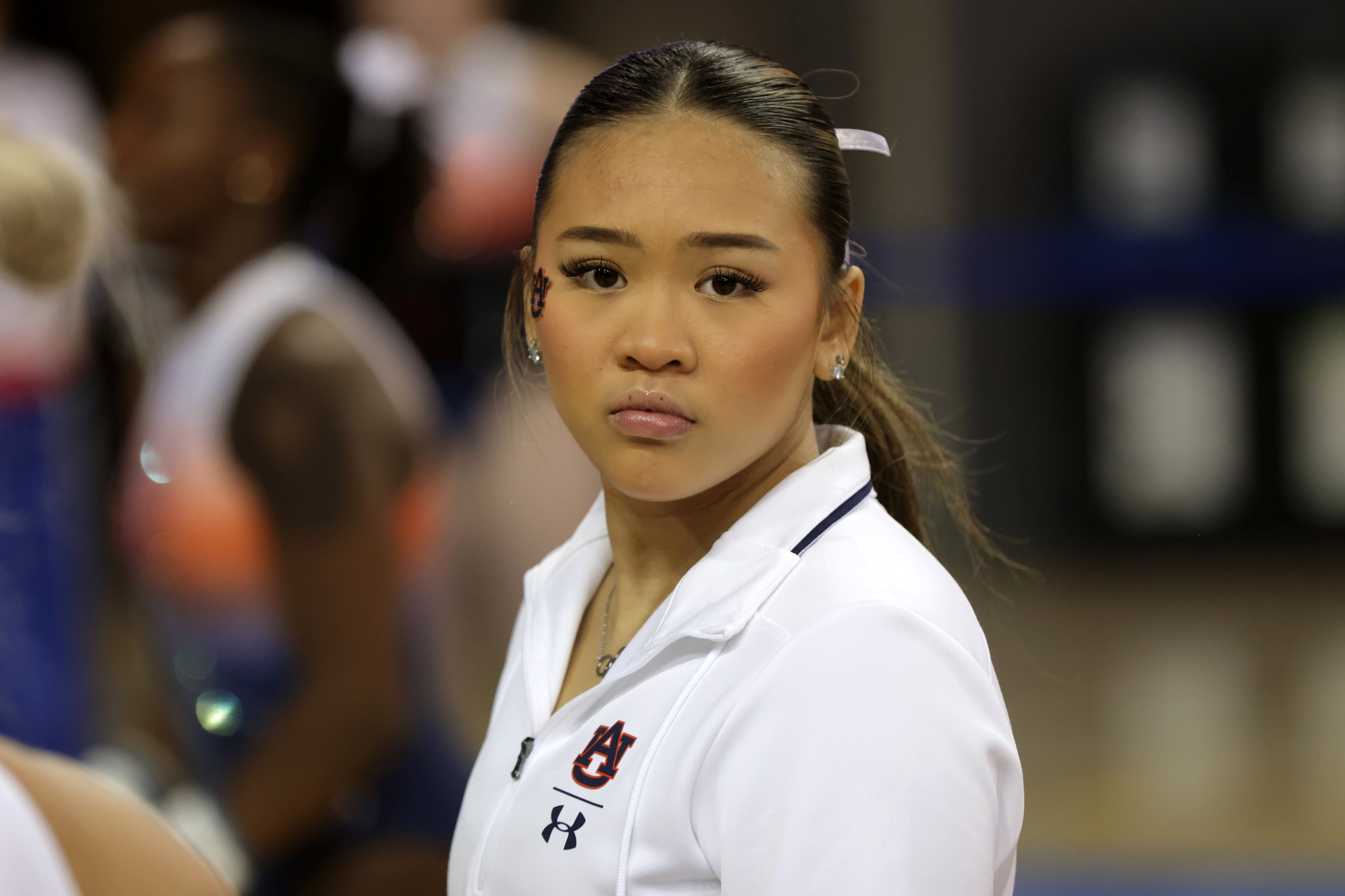 Suni Lee at the NCAA Los Angeles Gymnastics Regional at UCLA Pauley Pavilion on March 30, 2023, in Los Angeles, California. | Source: Getty Images