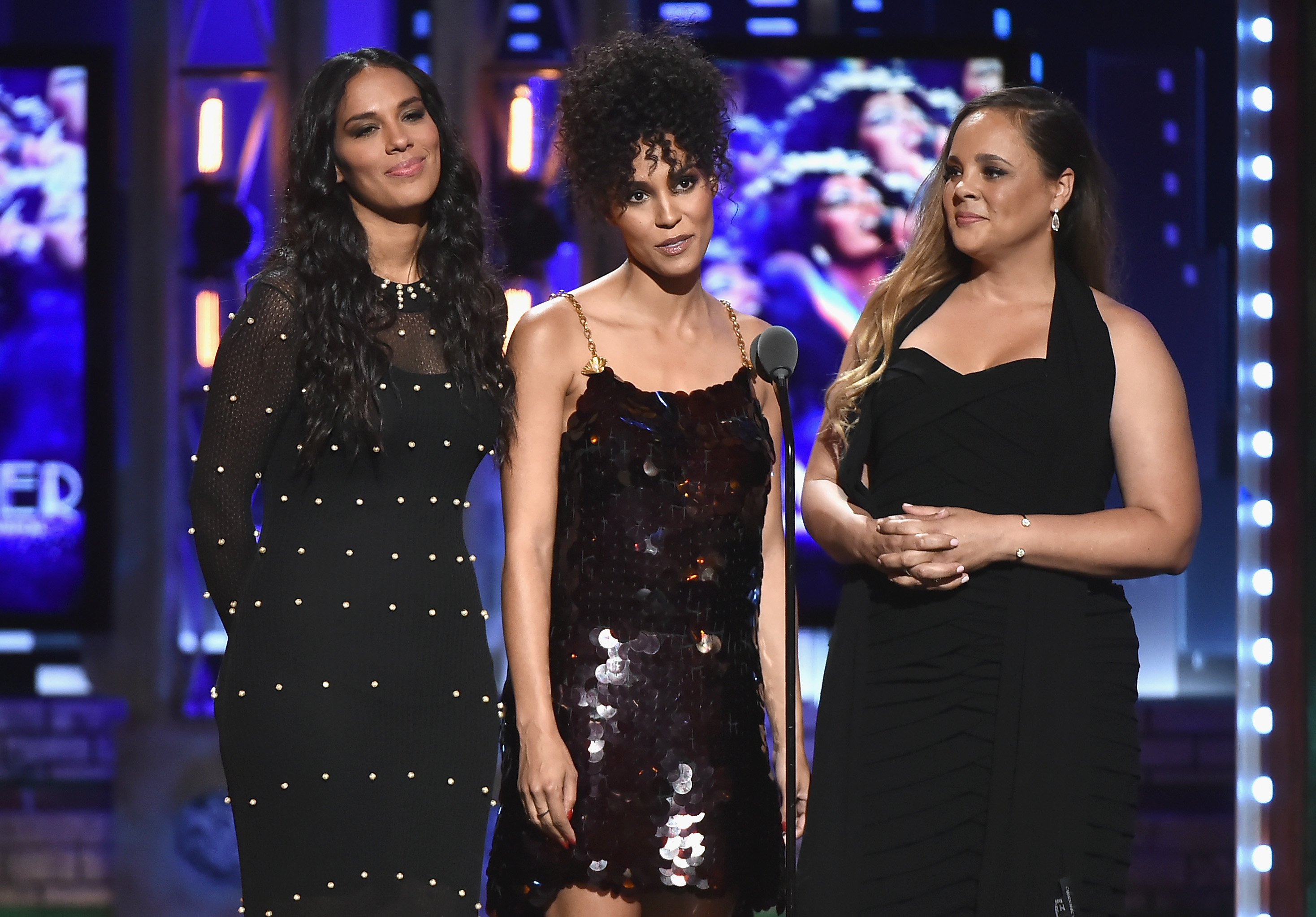 Brooklyn Sudano, Amanda Sudano and Mimi Summer attend the 72nd Annual Tony Awards at Radio City Music Hall on June 10, 2018. | Source: Getty Images