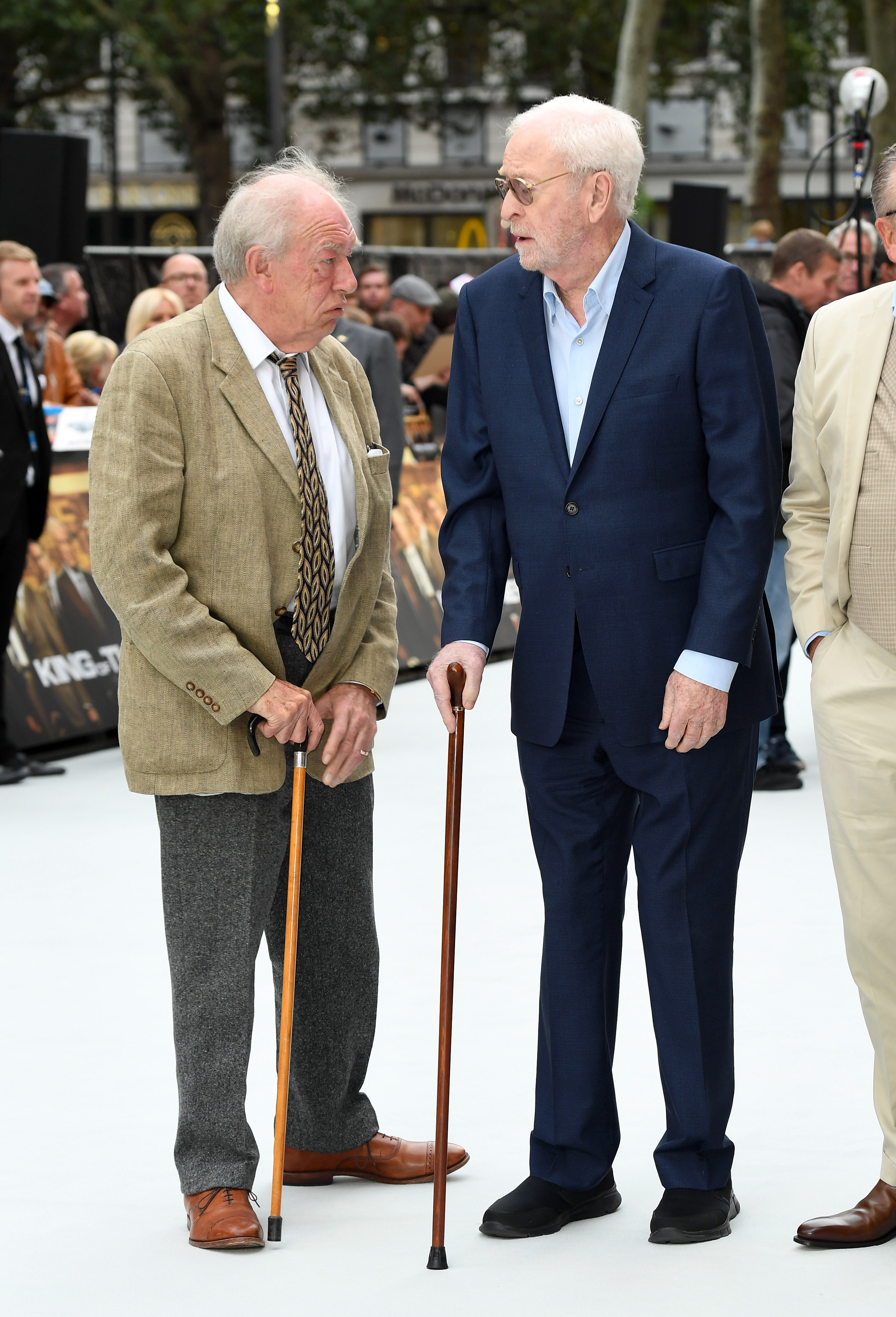 Sir Michael Caine and Sir Michael Gambon at the world premiere of "King Of Thieves" in London, England on September 12, 2018 | Source: Getty Images