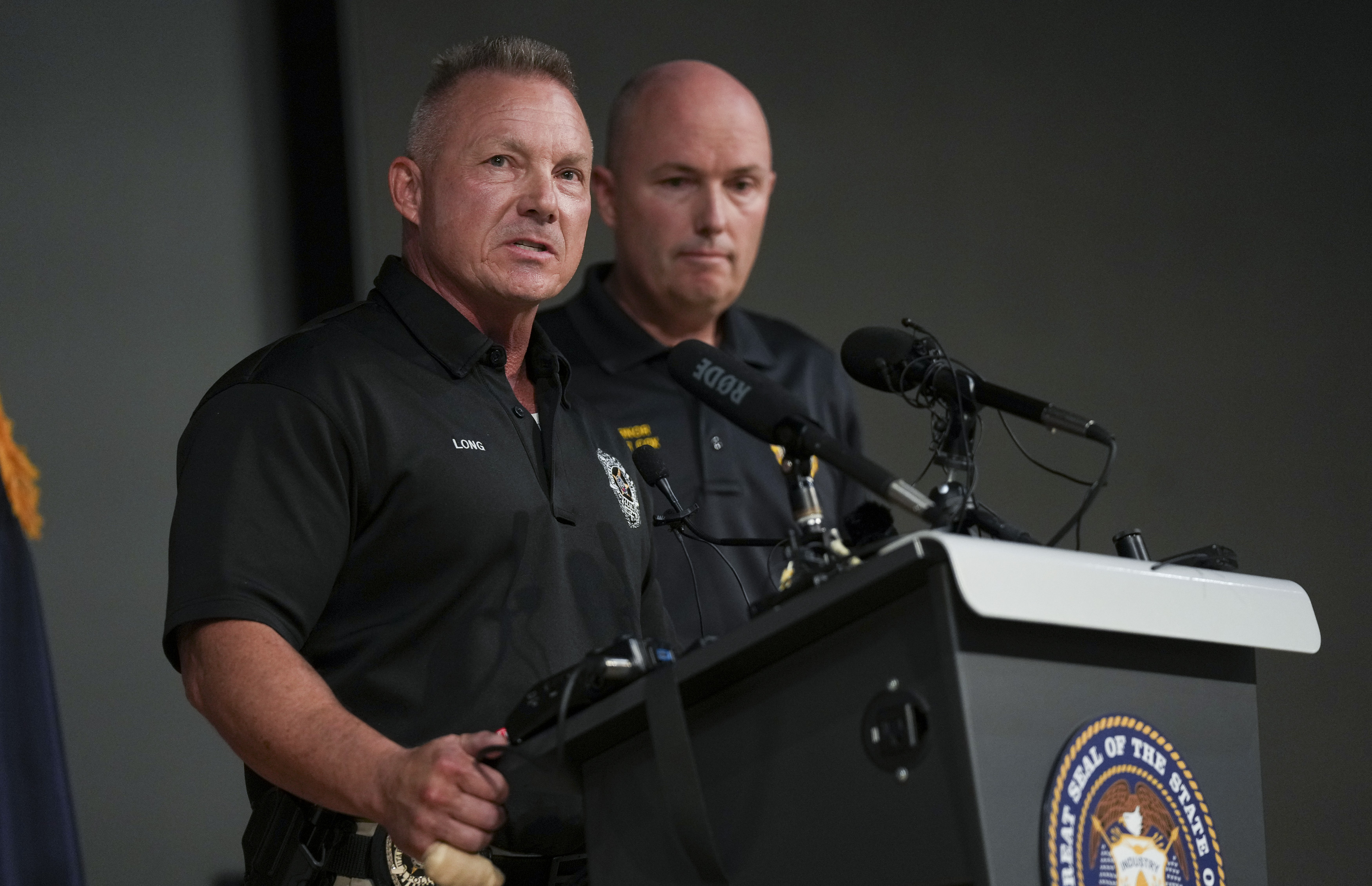Chief of Police Jeff Long speaks during a press conference following the shooting of Charlie Kirk at Utah Valley University on September 10, 2025 | Source: Getty Images