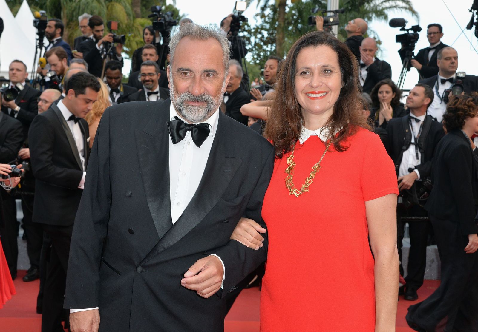 Antoine Duléry et sa femme | Photo : Getty Images