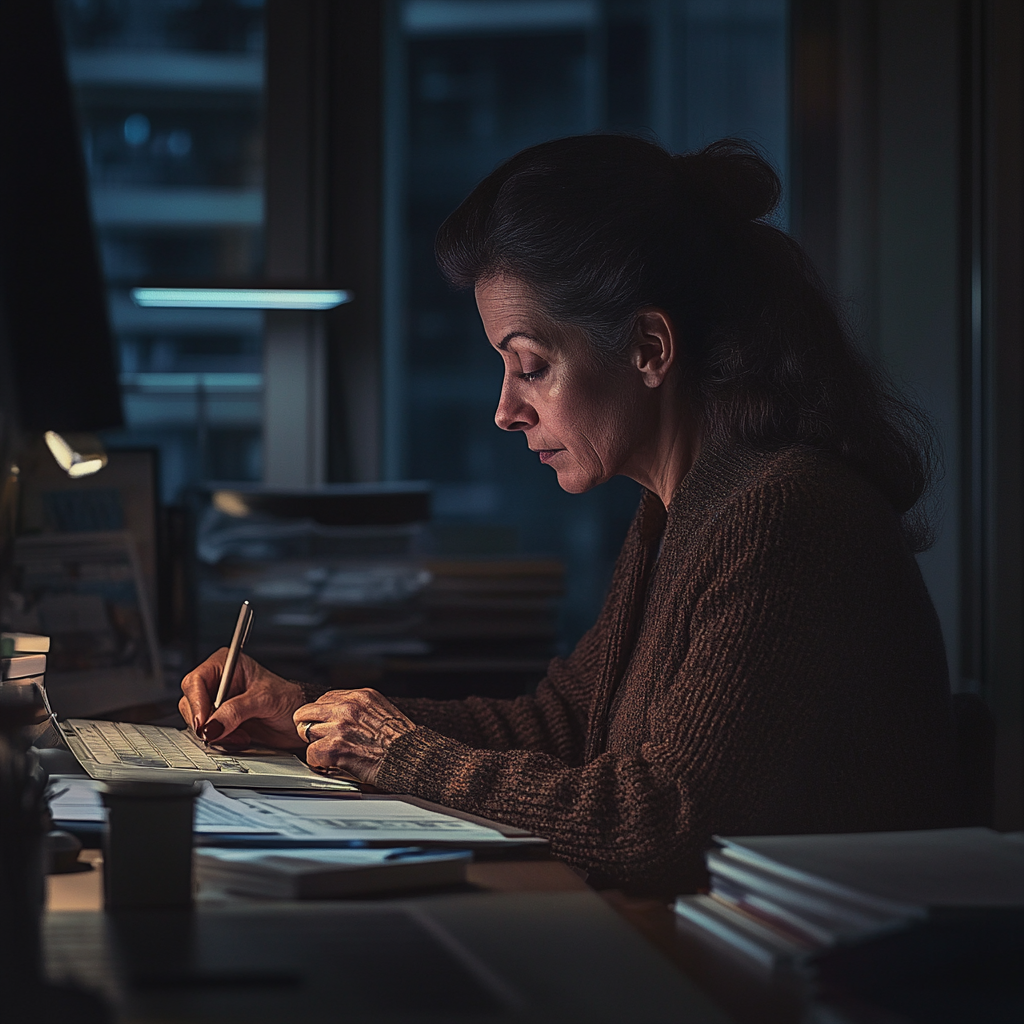 A woman working in an office | Source: Midjourney