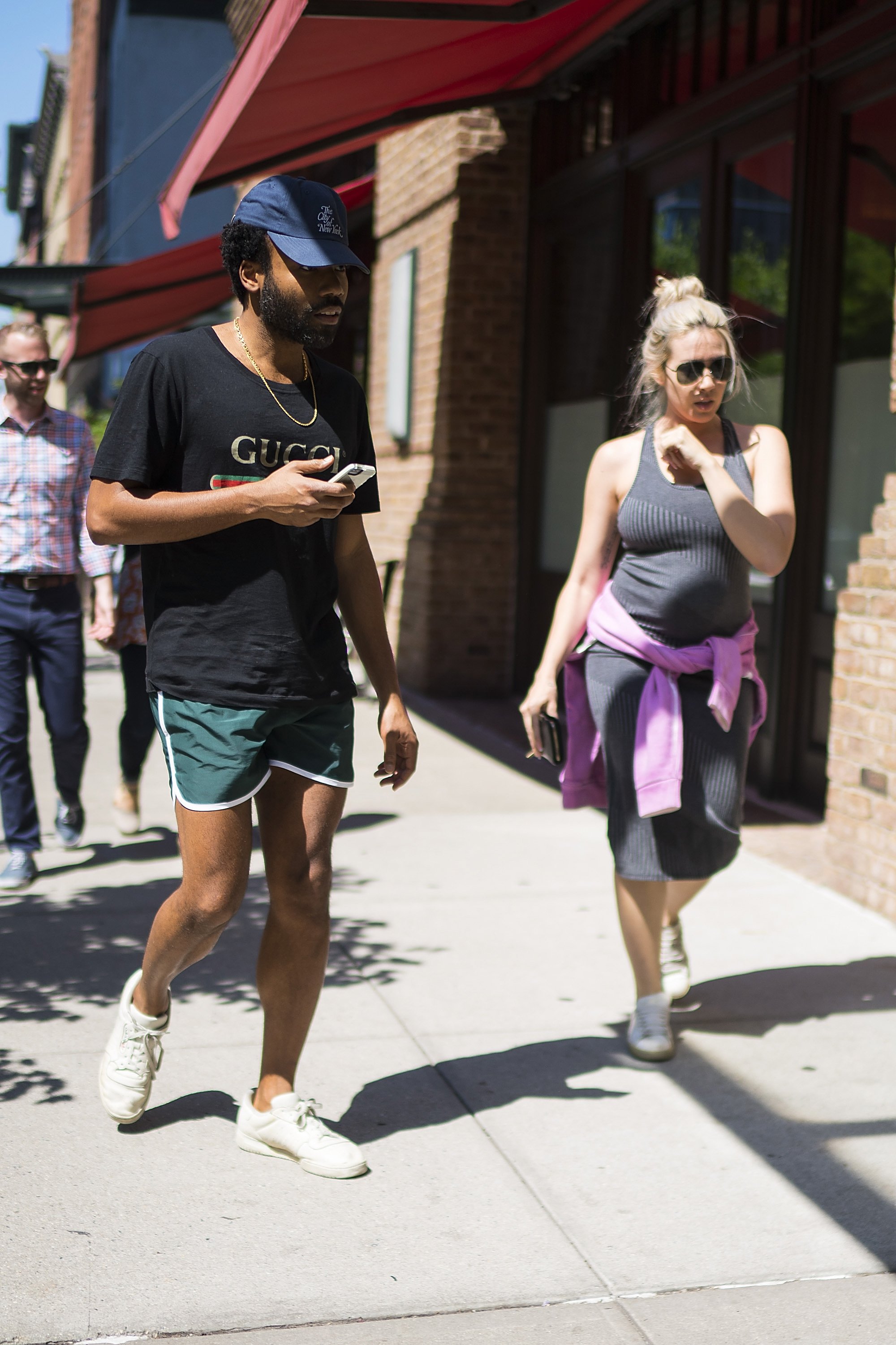 Donald Glover and Michelle White are seen in Tribeca on May 24, 2018, in New York City. I Source: Getty Images
