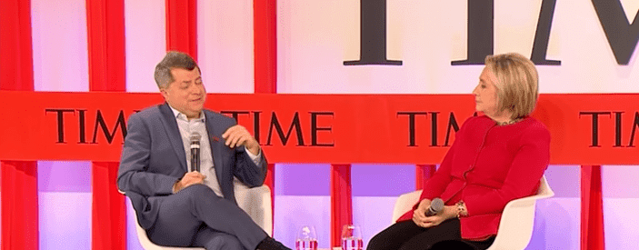 Hillary Clinton speaking at the Time 100 Summit.| Photo: YouTube/ Time.