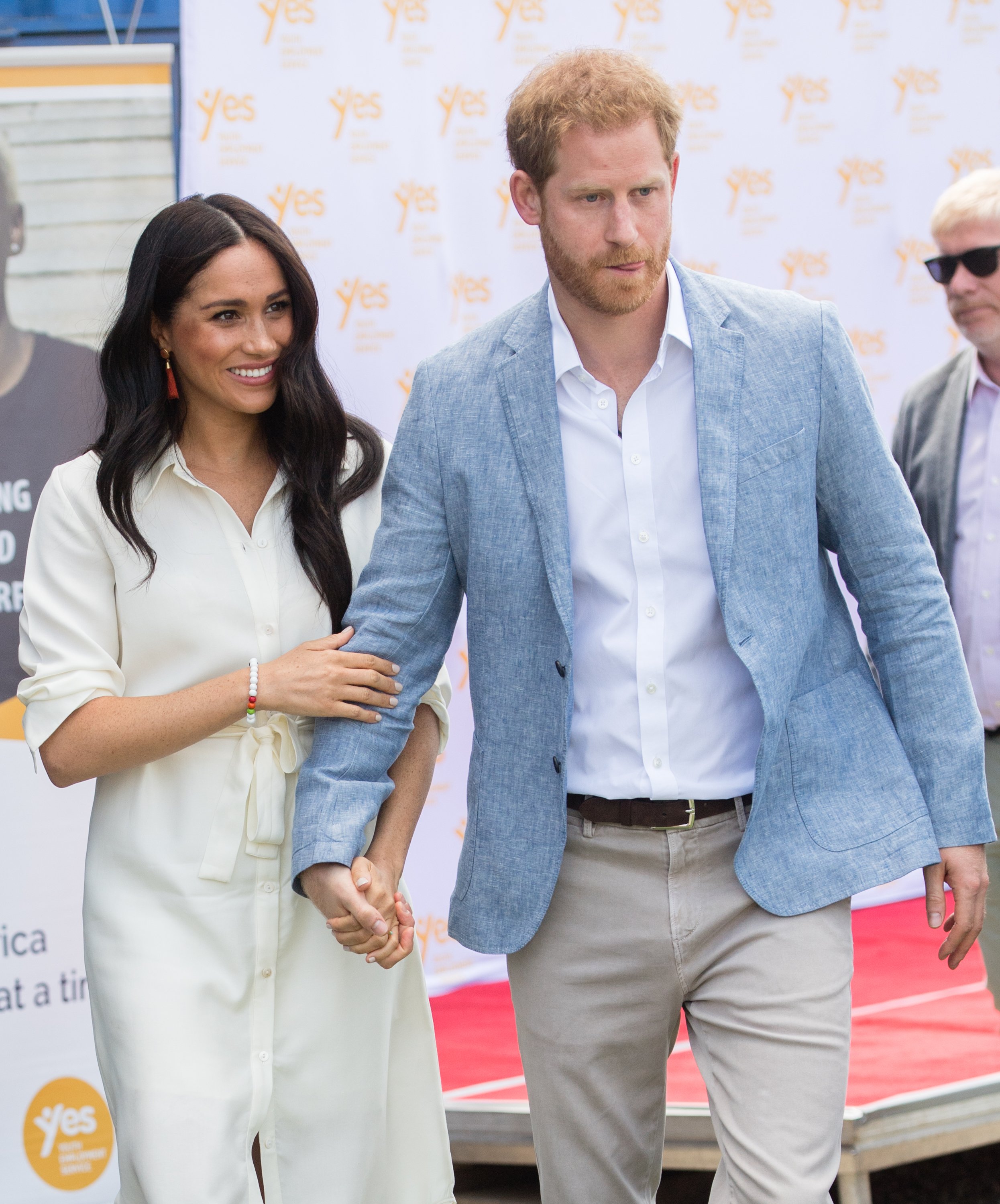 Prince Harrye, Duke of Sussex and Meghan, Duchess of Sussex visit the Tembisa Township to learn about Youth Employment Services on October 02, 2019 in Tembisa, South Africa. | Source: Getty Images