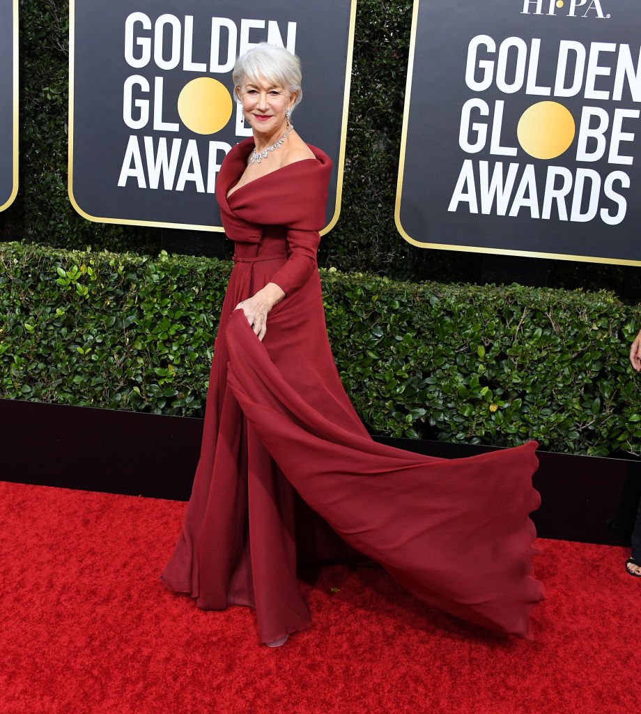 Helen Mirren arrives at the 77th Annual Golden Globe Awards attends the 77th Annual Golden Globe Awards at The Beverly Hilton Hotel on January 05, 2020 | Photo: Getty Images