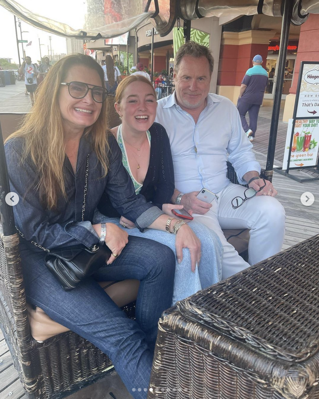 Brooke Shields, Rowan Henchy and her father Chris Henchy from a post dated May 16, 2024 | Source: Instagram/brookeshields