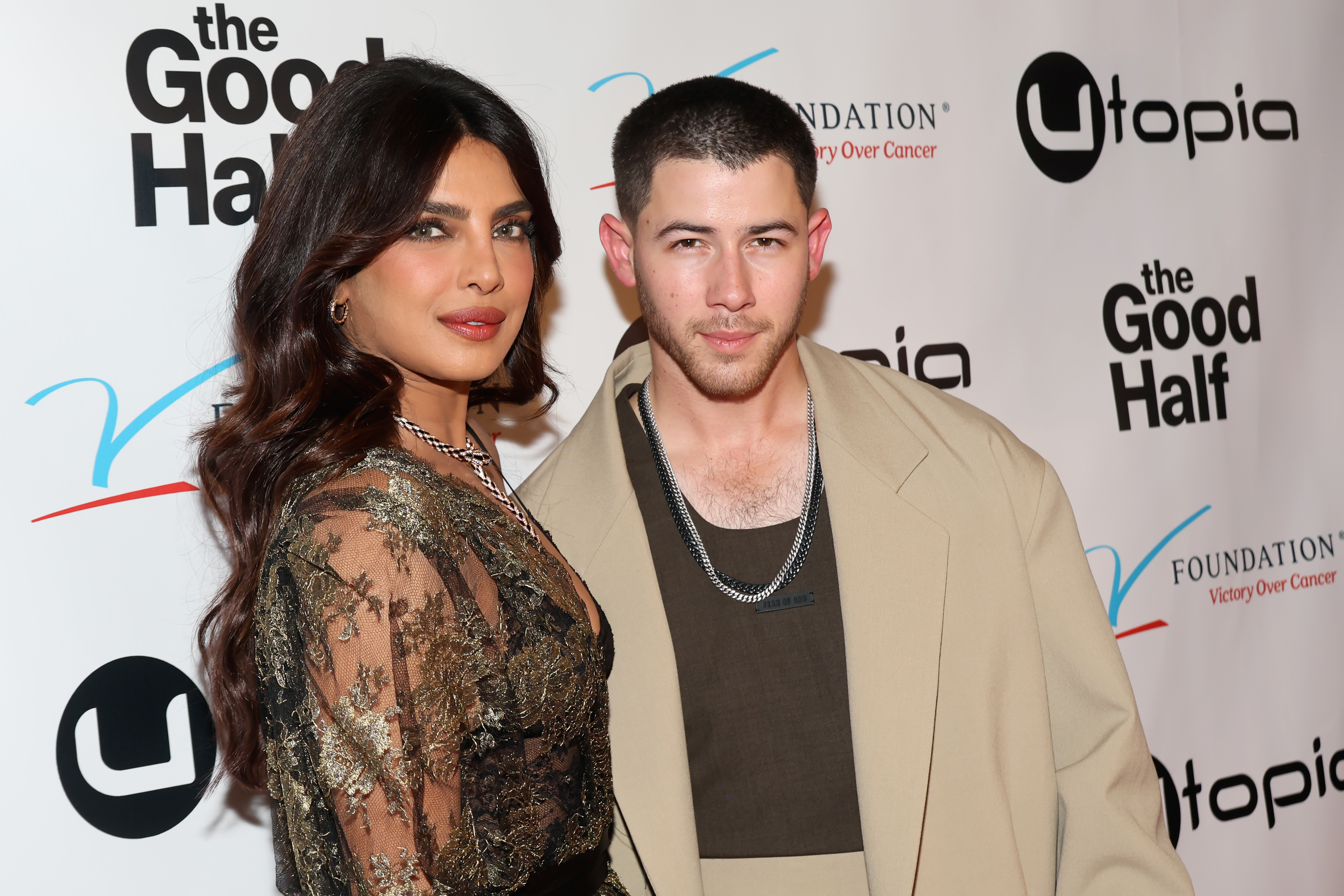 Priyanka Chopra and Nick Jonas at the premiere of "The Good Half" on August 13, 2024, in Beverly Hills, California. | Source: Getty Images