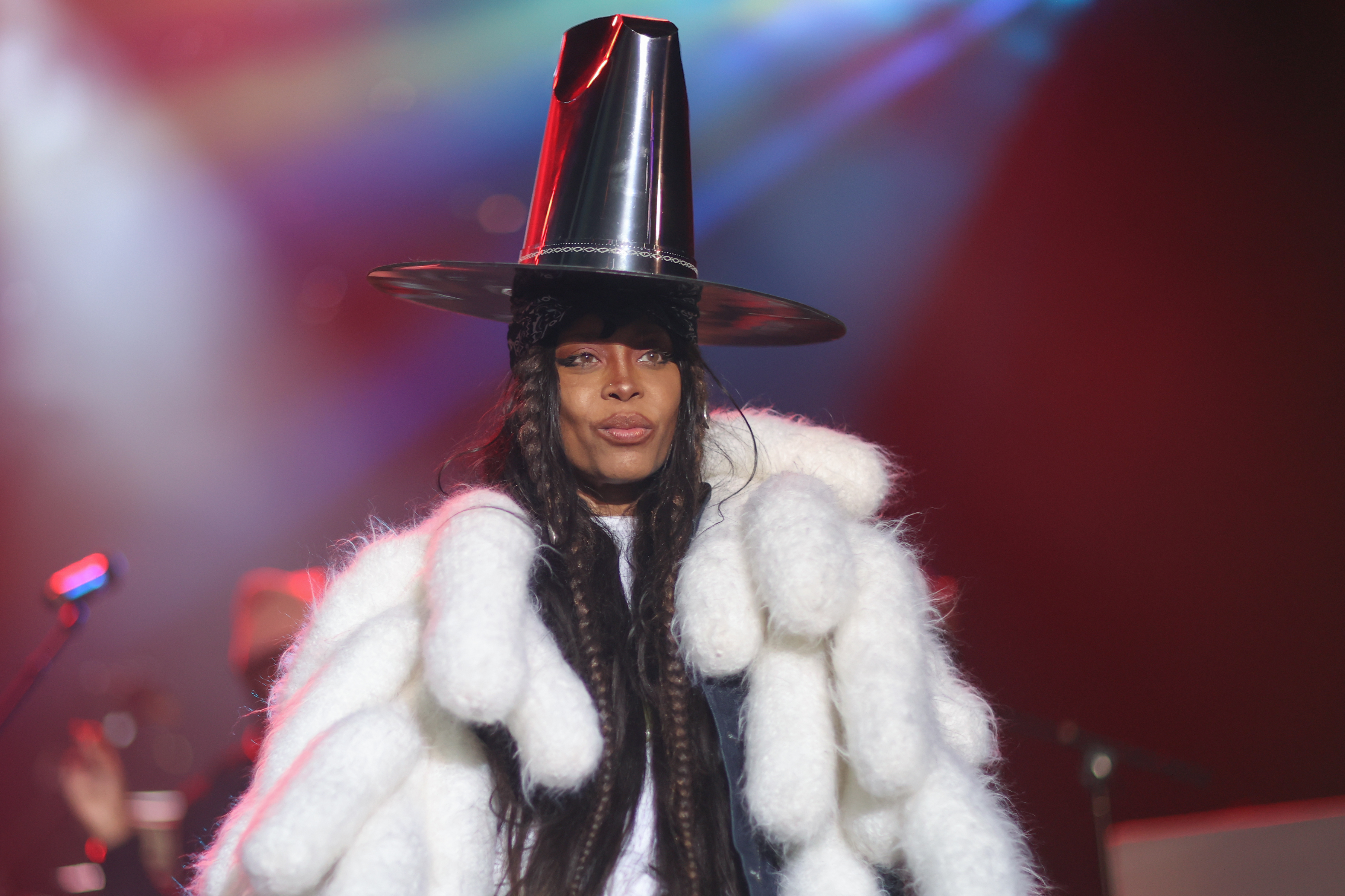 Erykah Badu on stage during Another Badu Birthday Bash concert at The Factory in Deep Ellum on February 24, 2023, in Dallas, Texas | Source: Getty Images