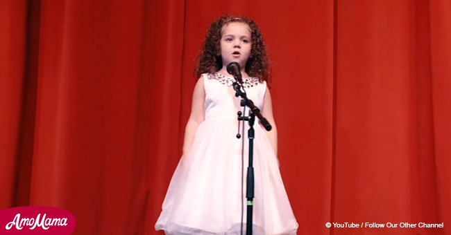 Little girl performs a classic Frank Sinatra song 