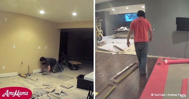 Man transforms basement into awesome craft room to surprise wife and daughter