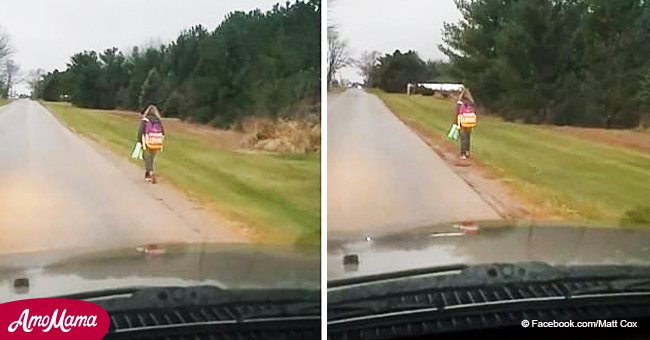 Dad punished his daughter for bullying by making her walk five miles to school in 36 degrees