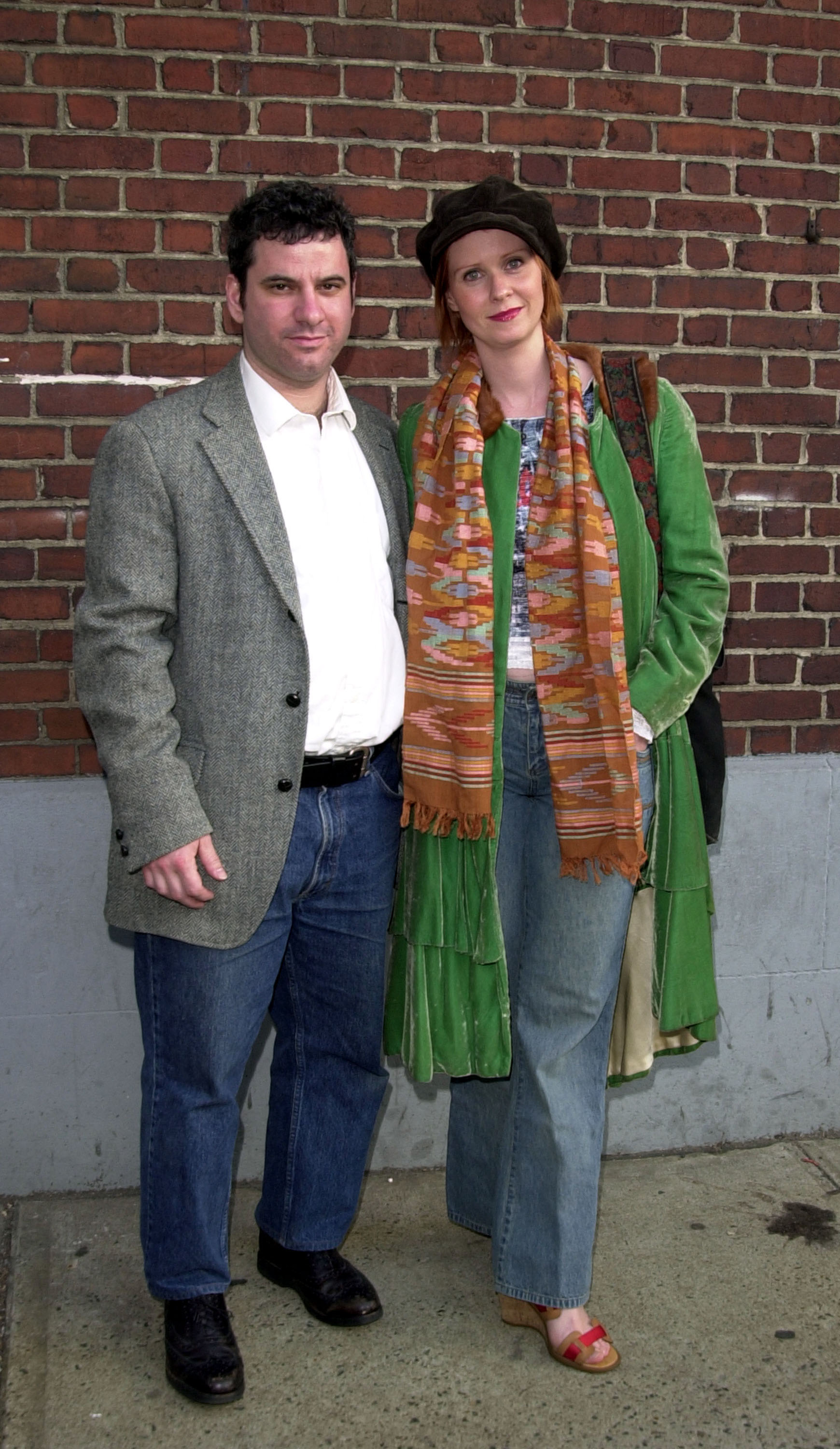 Danny Mozes and Cynthia Nixon attend the "Mondo Drama" opening night in 2003. | Source: Getty Images