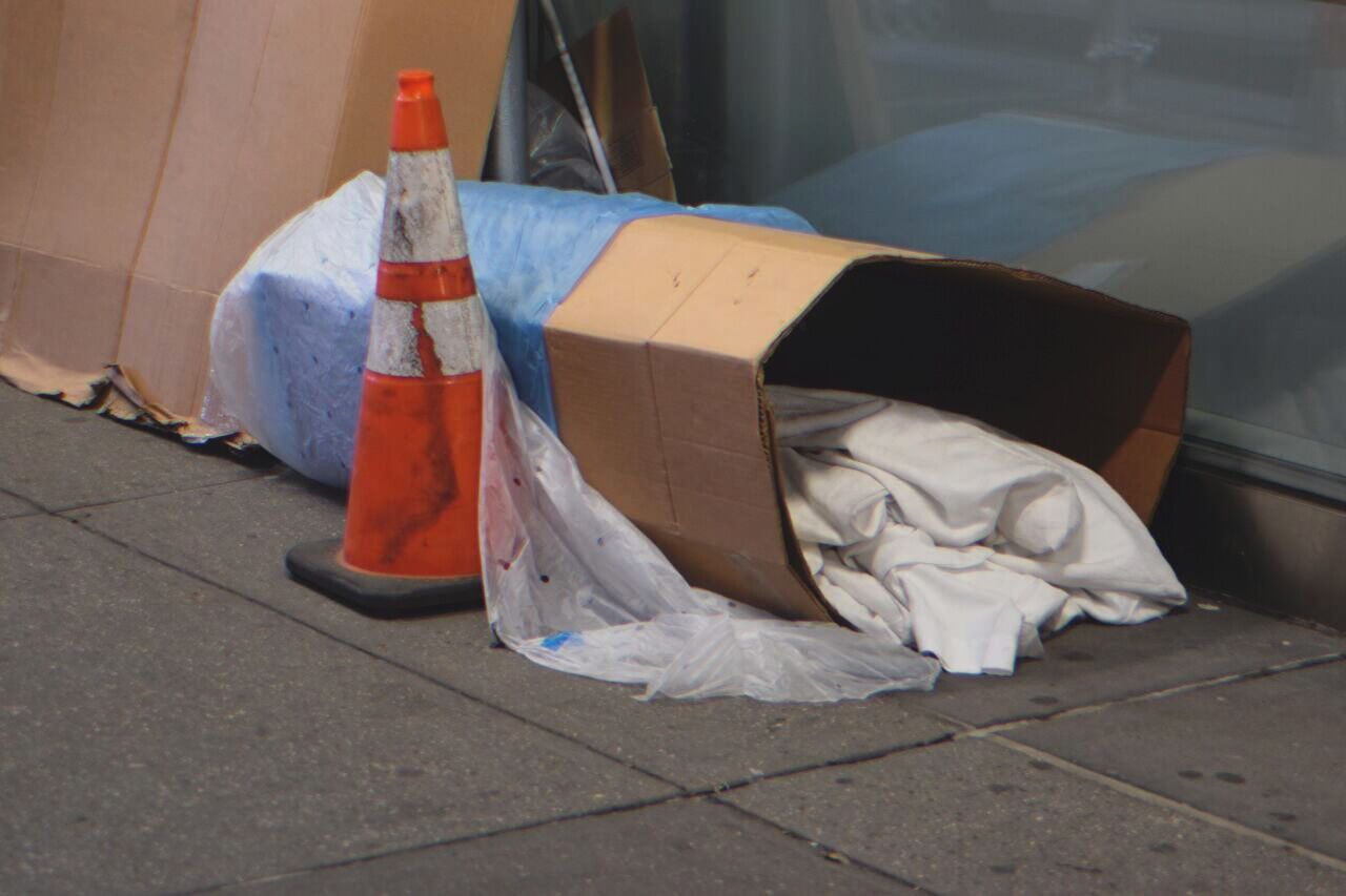 Temporary shelter made of cardboard | Source: Shutterstock