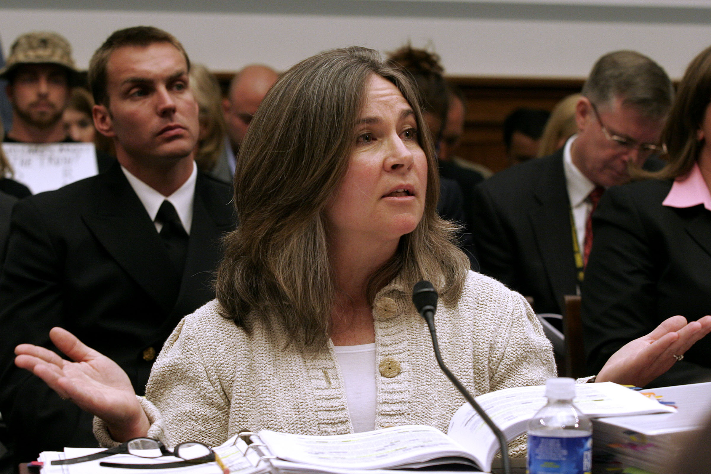 Mary Tillman attends a hearing of the House Committee on Oversight and Government Reform in Washington, D.C. on April 24, 2007. | Source: Getty Images