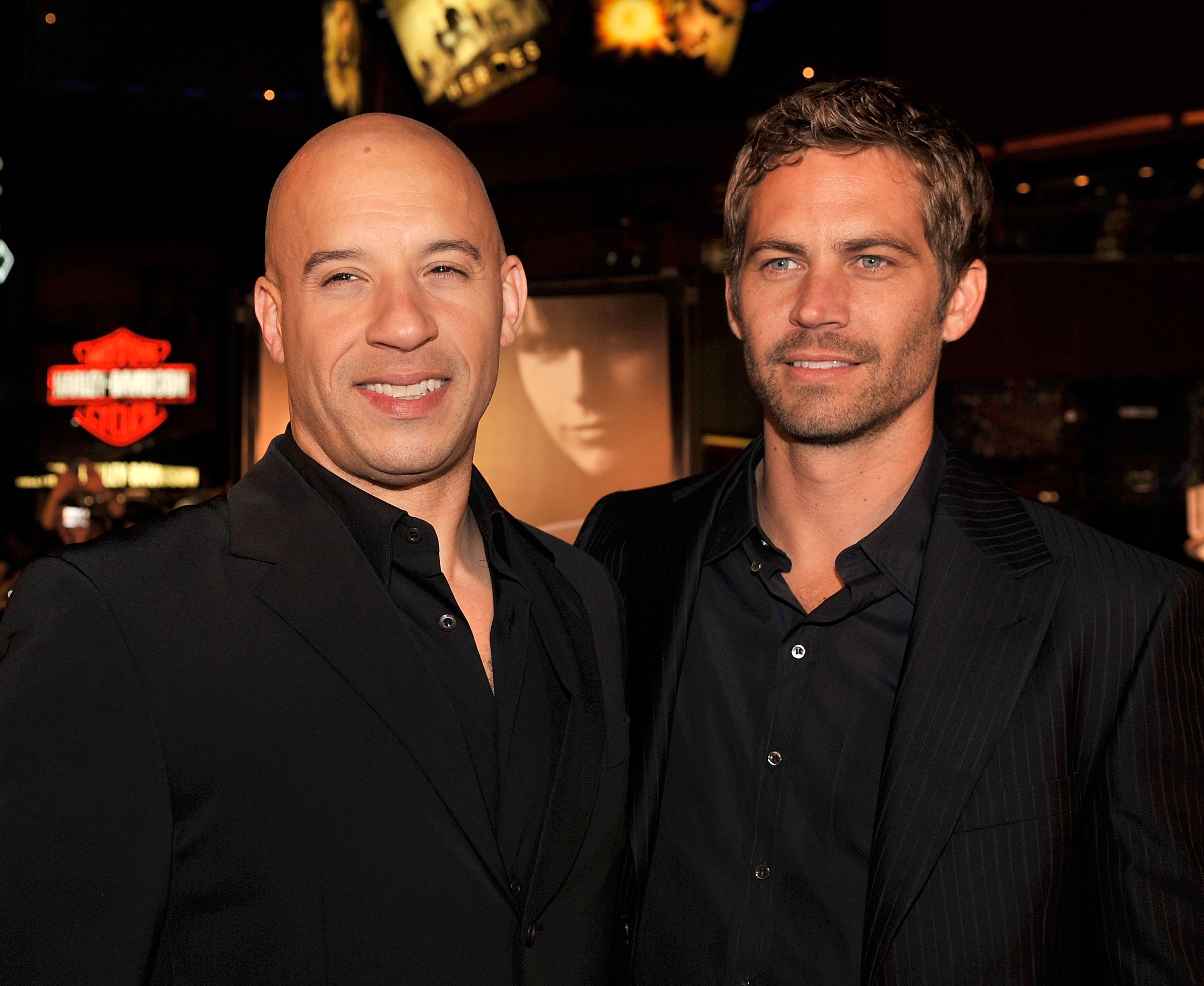 Vin Diesel and Paul Walker arrive at the premiere Universal's 