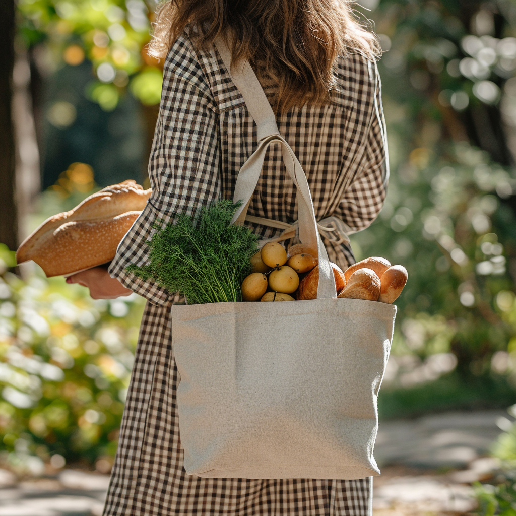 A person holding a grocery bag | Source: Midjourney