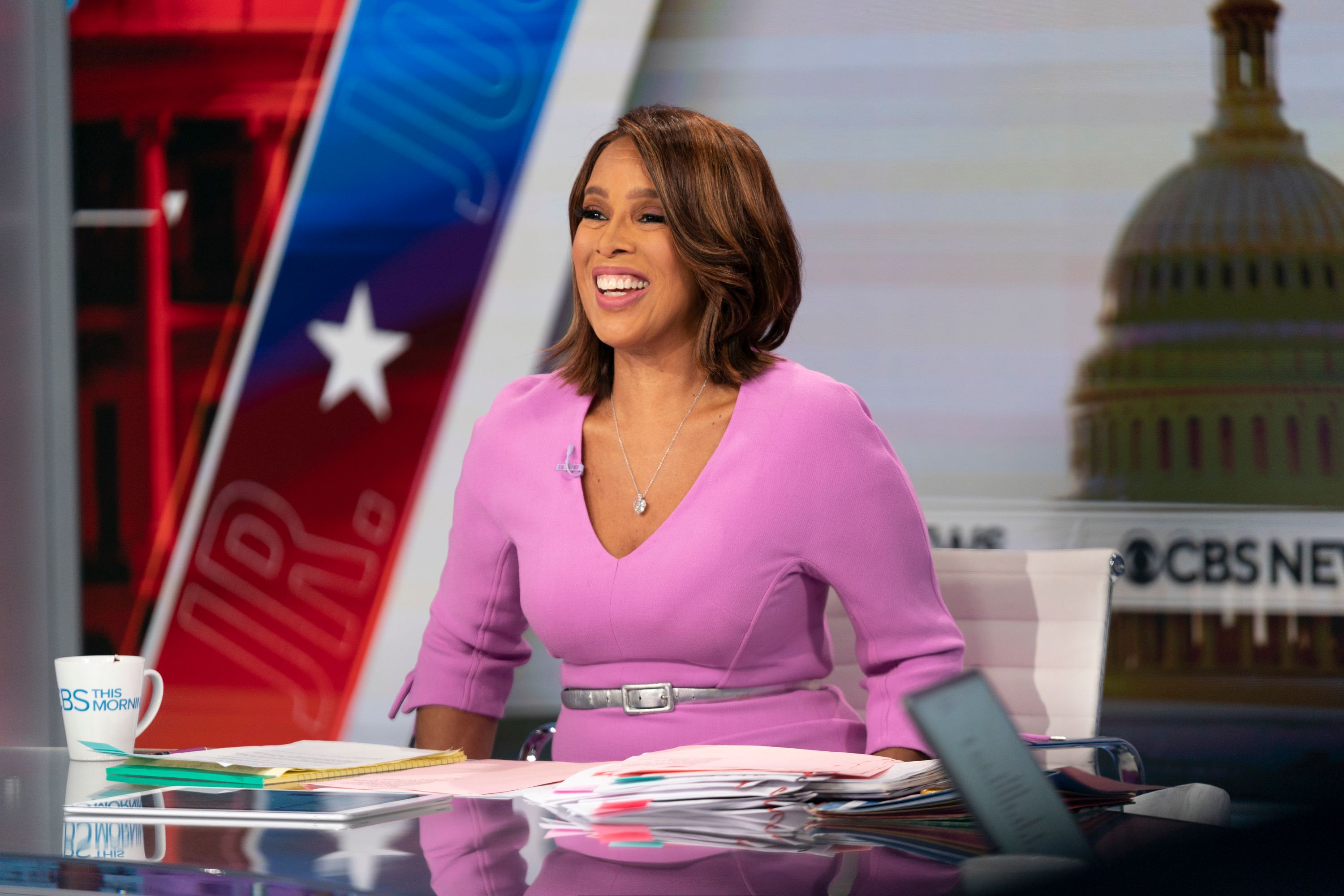 Gayle King broadcasts live from Washington DC on Inauguration Day 2021 | Photo: Getty Images