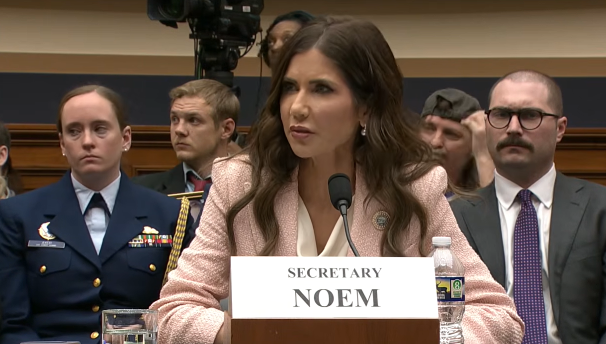 Kristi Noem as seen in a video posted on March 4, 2026 | Source: YouTube/C-SPAN