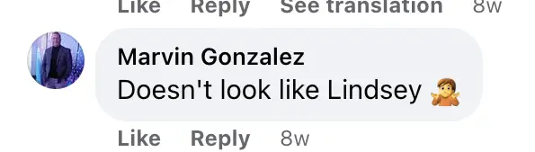 User comment dated August 2, 2023 | Source: Facebook/Lindsay Lohan