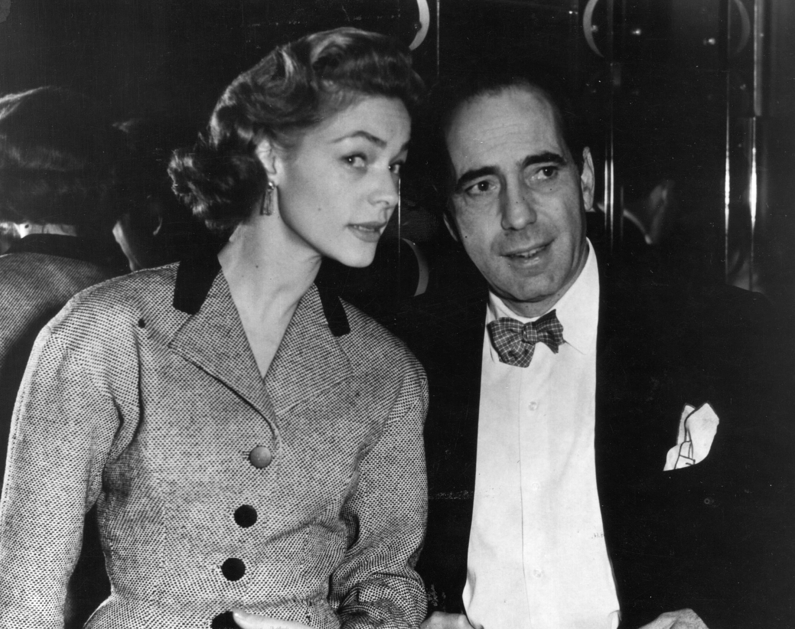 Lauren Bacall and Humphrey DeForest Bogart on April 16, 1951: | Source: Victor Drees/Evening Standard/Getty Images